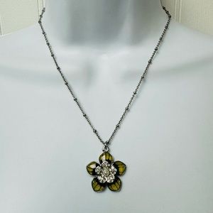 Lia Sophia 16” Enamel Flower Necklace